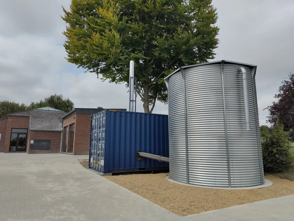 Chaufferie biomasse de l'école communale de Berloz