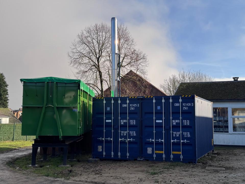 Container extérieur avec chaufferie bois Genappe