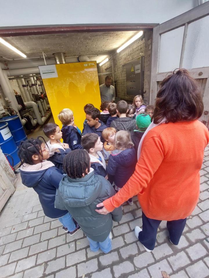 découverte d'une chaufferie bois élèves écoles OLLN