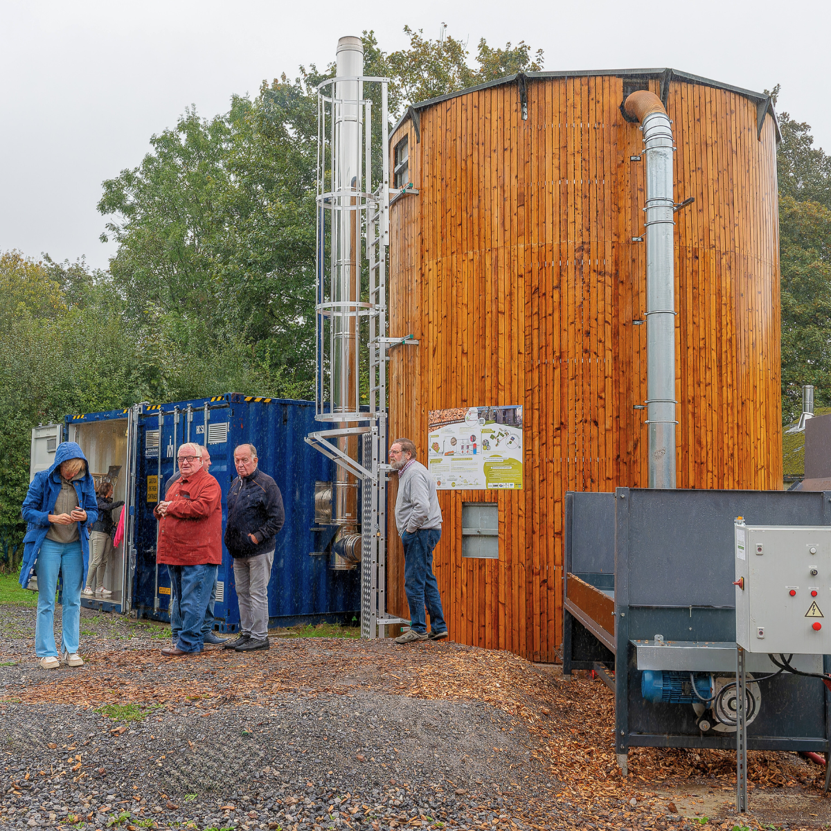 inauguration et visite chaufferie bois résidence Rièzes et Sarts 