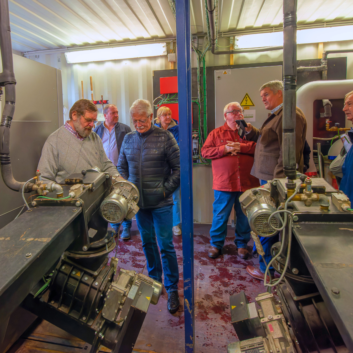 inauguration chaufferie bois résidence Rièzes et Sarts container